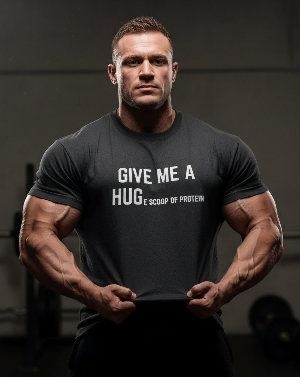 OVERSIZED GYM T-SHIRT | BLACK | ROUND NECK