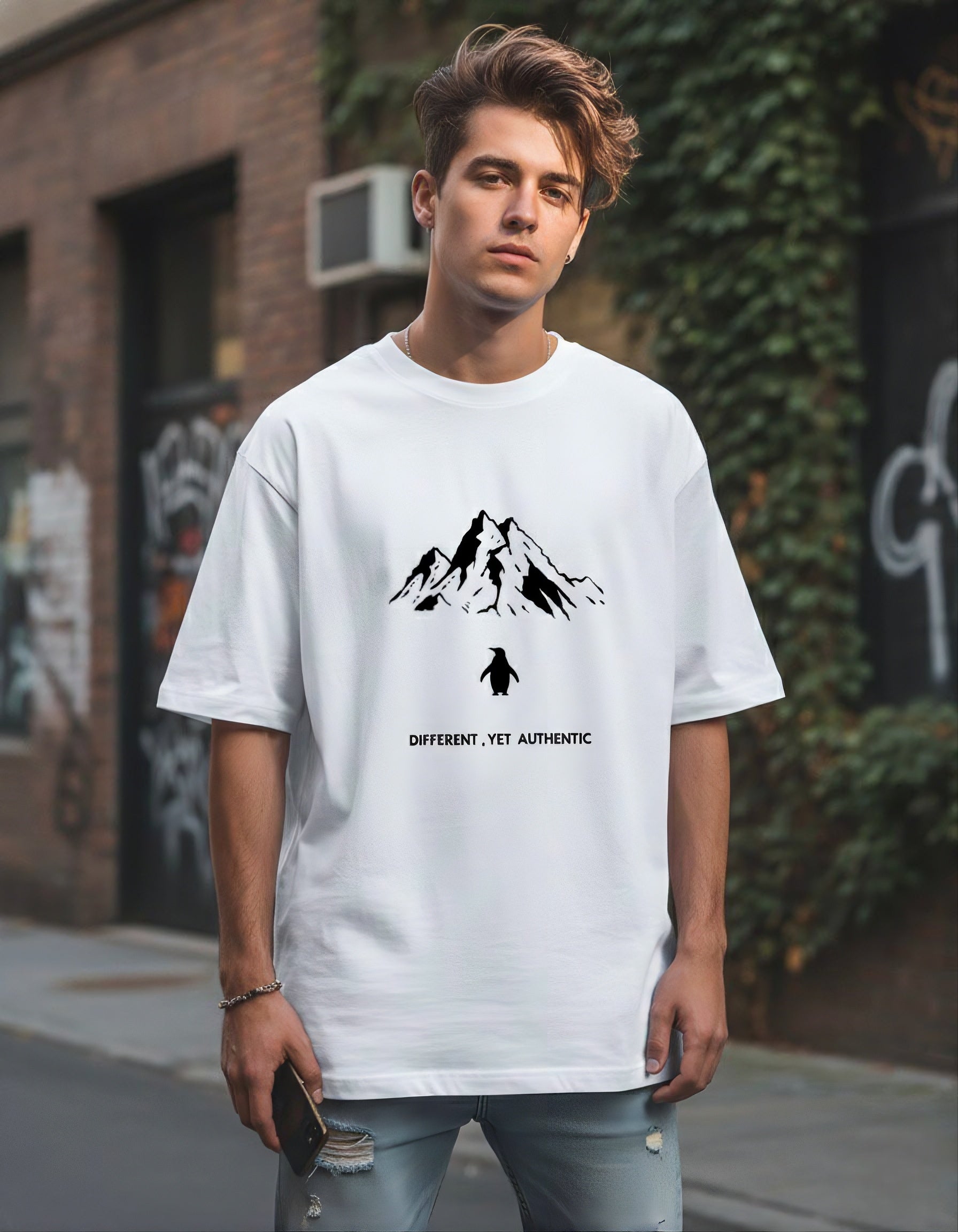 Unisex Oversized Classic T-Shirt | Trending Penguin Design